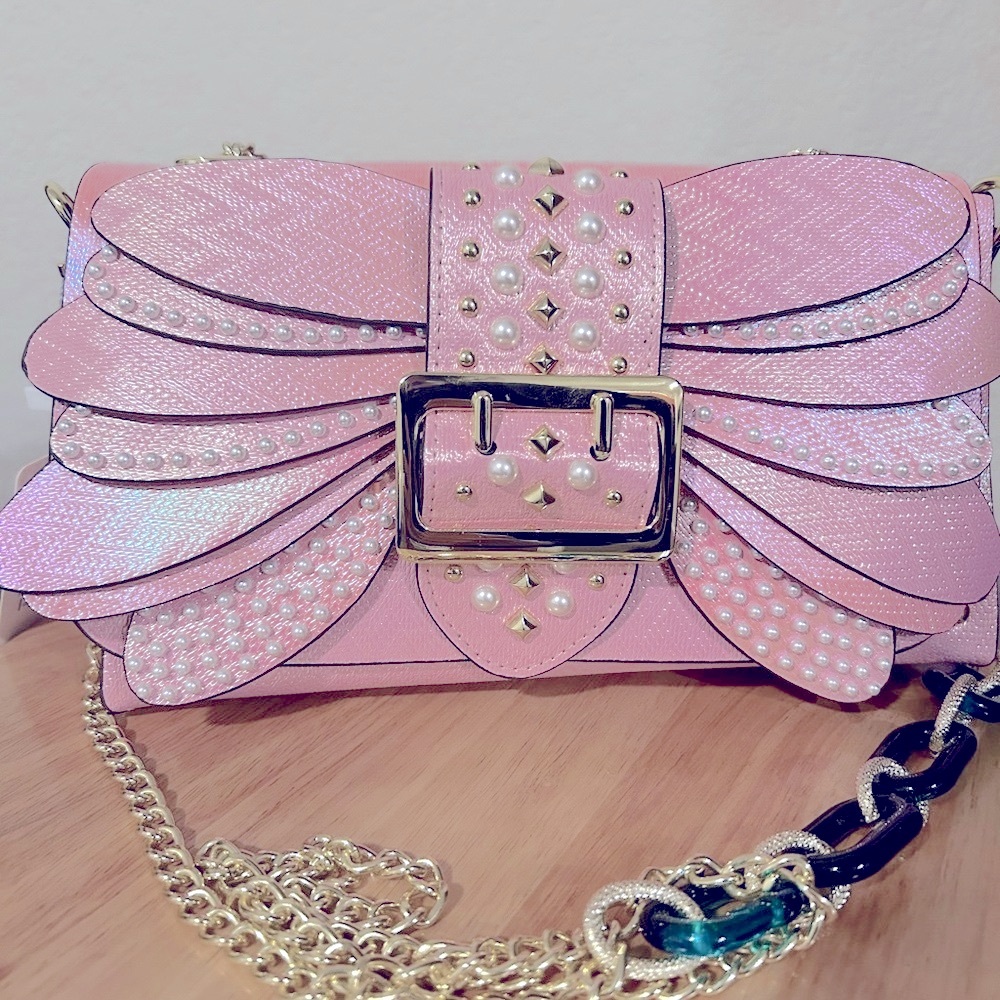 NWT Gem Pink Studded Women's Bag